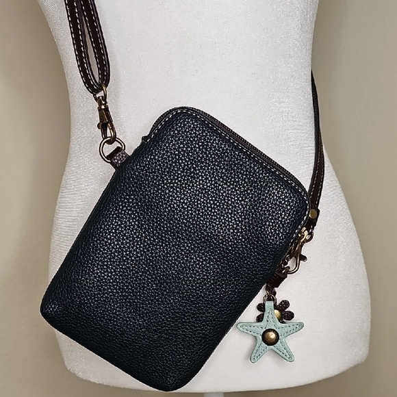 Chala Swimming Turtles with Starfish Crossbody Vegan Leather Bag - Picture 6 of 13